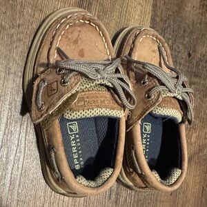 Sperry Kids Tan Moccasins